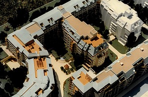Bild eines Modells eines Wohnbauprojektes